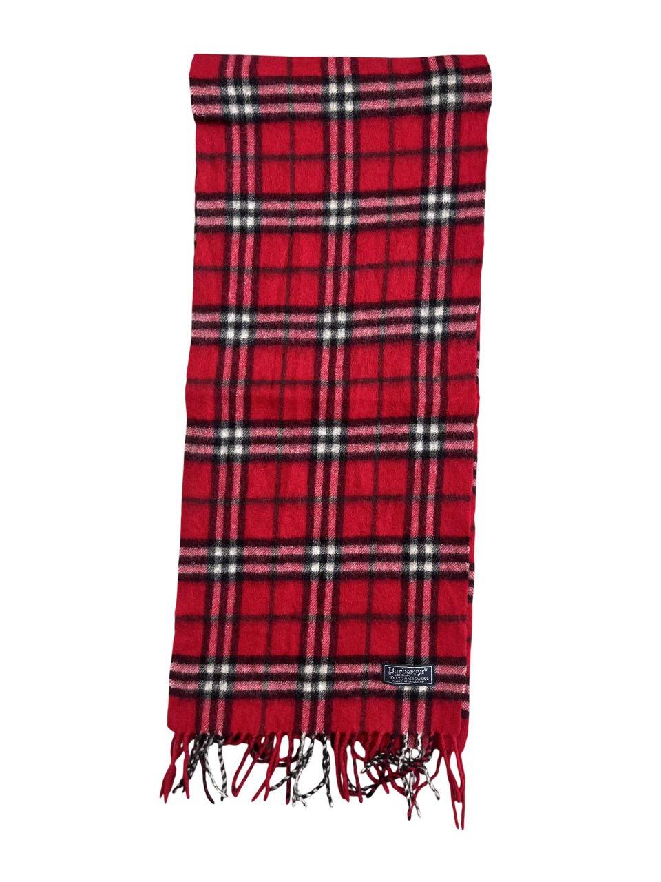 Piros kockás vintage gyapjú sál rojtokkal, klasszikus streetwear kiegészítő