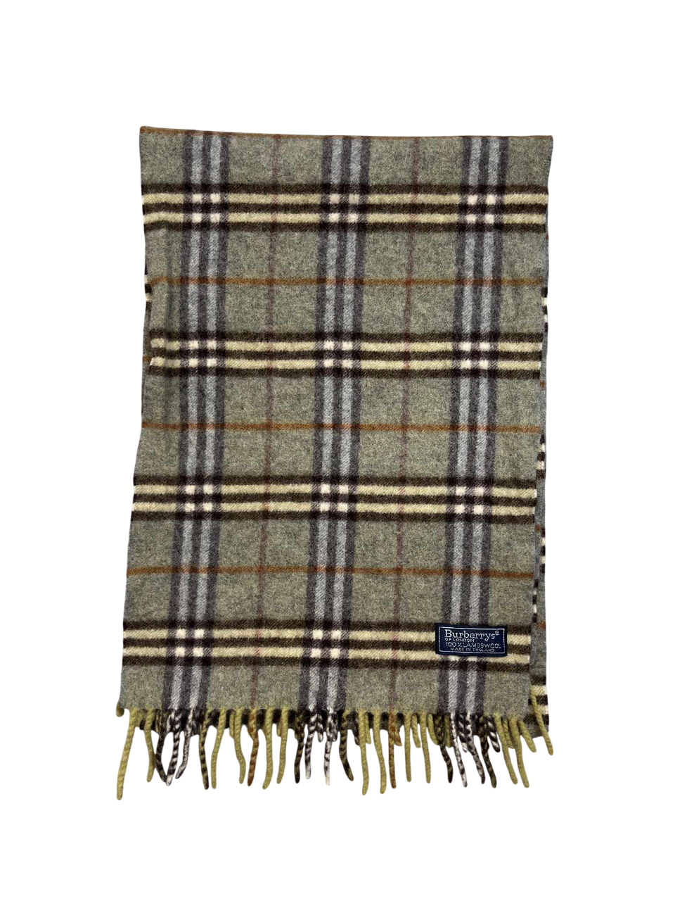 Vintage kockás gyapjú sál, bézs-barna-fekete, rojtos szegéllyel, streetwear kiegészítő