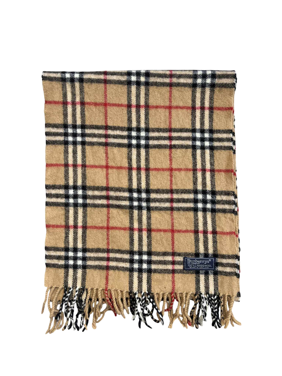 Barna-narancs kockás vintage gyapjú sál rojtos szegéllyel, streetwear stílus