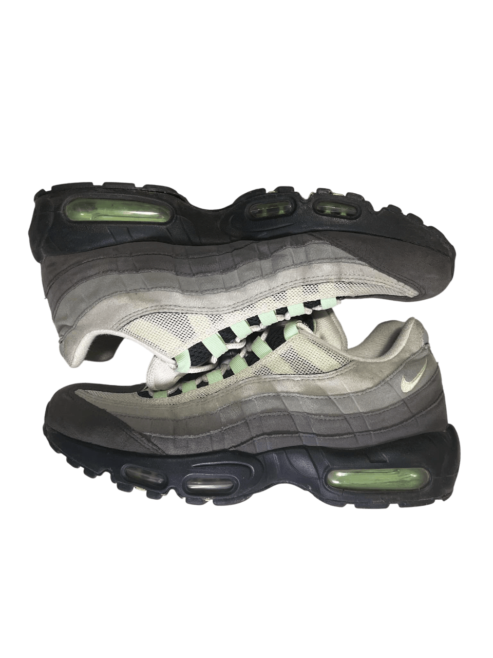 Nike Air Max 95 szürke és zöld vintage sneaker, prémium streetwear cipő