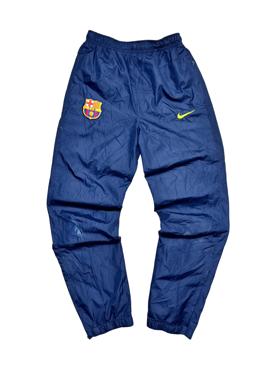 Kék vintage Barcelona melegítőnadrág, Nike logóval és klubcímerrel