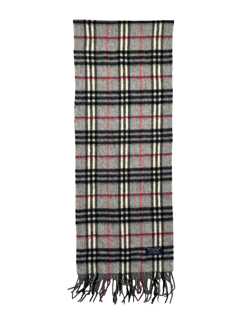 Klasszikus kockás vintage gyapjú sál fekete, fehér és piros mintával, rojtokkal