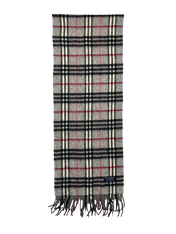 Klasszikus kockás vintage gyapjú sál fekete, fehér és piros mintával, rojtokkal