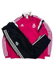 Adidas Real Madrid férfi melegítő szett, bordó felső fekete nadrággal, vintage streetwear