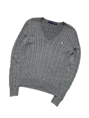 *Ralph Lauren Knitted V-Neck (Women L)