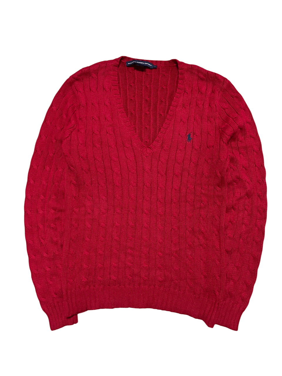 *Ralph Lauren Knitted V-Neck (Women L)